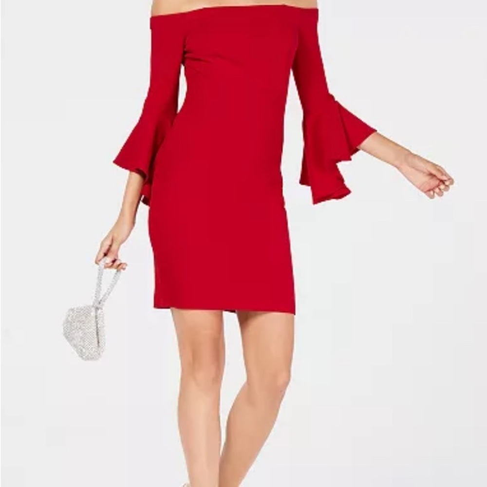 Teeze Me
Juniors' Ruffle-Sleeve Off-The-Shoulder Dress